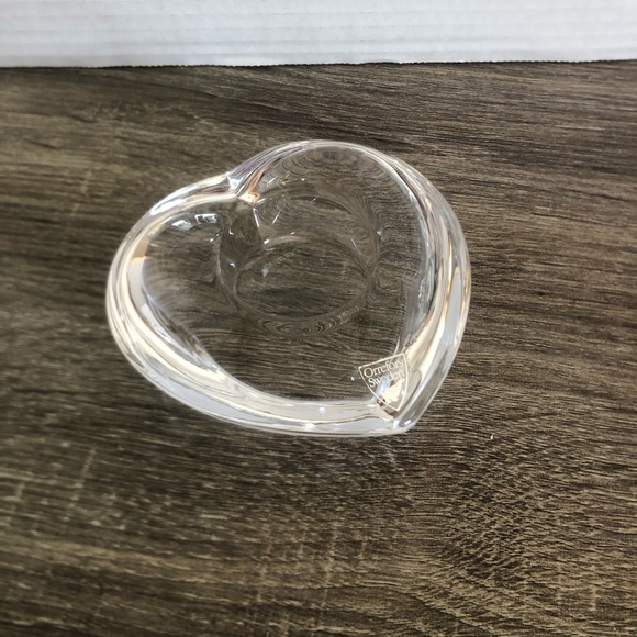 Orrefors Heart-Shaped Crystal Votive Holder - Picture 1 of 13